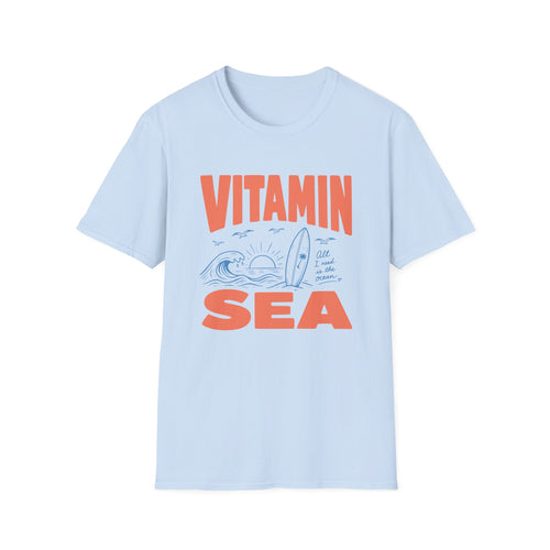 T-Shirt — "Vitamin Sea" Beach Graphic Tee