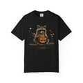 Raccoon Holding Jack-O'-Lantern T-shirt | Halloween Forest Night