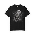 Ghost with Full Moon T-shirt | Halloween Spooky Moon Graphic