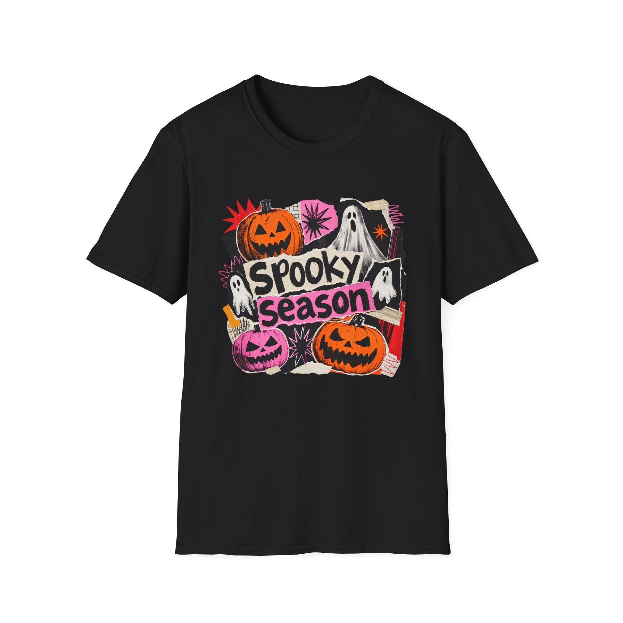 Spooky Season Halloween T-Shirt — Ghosts & Pumpkins Graphic Tee