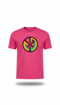 Vivid pink graphic motif tee