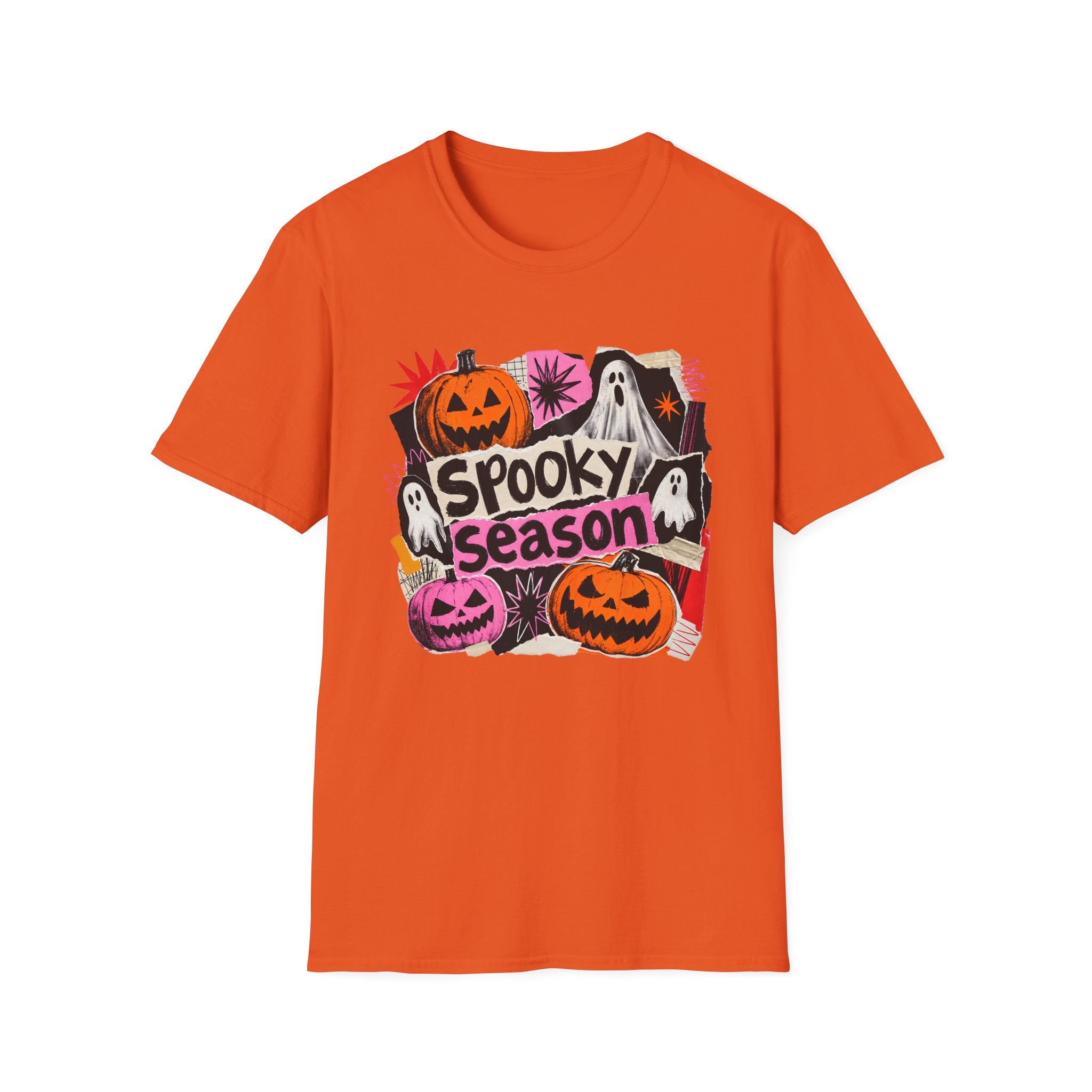 Spooky Season Halloween T-Shirt — Ghosts & Pumpkins Graphic Tee